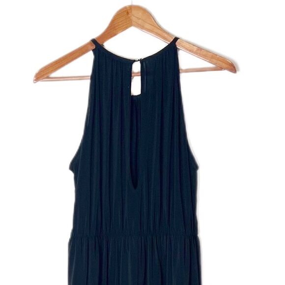 Zara Pleated Front Wrap Skirt Keyhole Back Halter Dress - Picture 5 of 5